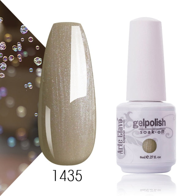 Arte Clavo Gel Nail Polish Pumpkin White Black UV LED Nail Matte Top Base Soak Off 8ml Fashion Manicure Nail Art Hybrid Acrylic