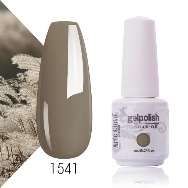 Arte Clavo Gel Nail Polish Pumpkin White Black UV LED Nail Matte Top Base Soak Off 8ml Fashion Manicure Nail Art Hybrid Acrylic