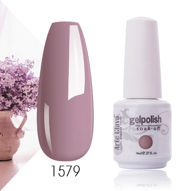 Arte Clavo Gel Nail Polish Pumpkin White Black UV LED Nail Matte Top Base Soak Off 8ml Fashion Manicure Nail Art Hybrid Acrylic