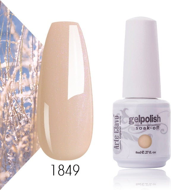 Arte Clavo Gel Nail Polish Pumpkin White Black UV LED Nail Matte Top Base Soak Off 8ml Fashion Manicure Nail Art Hybrid Acrylic