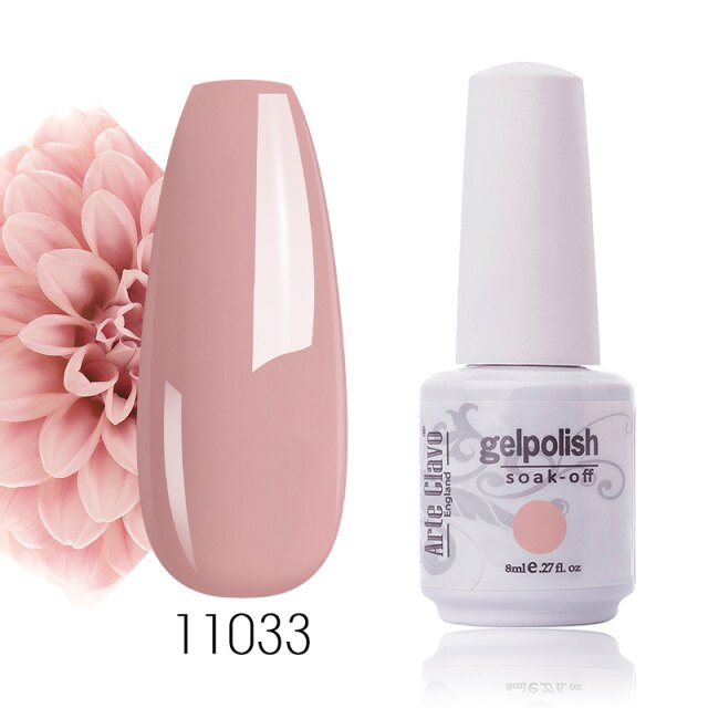 Arte Clavo Gel Nail Polish Pumpkin White Black UV LED Nail Matte Top Base Soak Off 8ml Fashion Manicure Nail Art Hybrid Acrylic