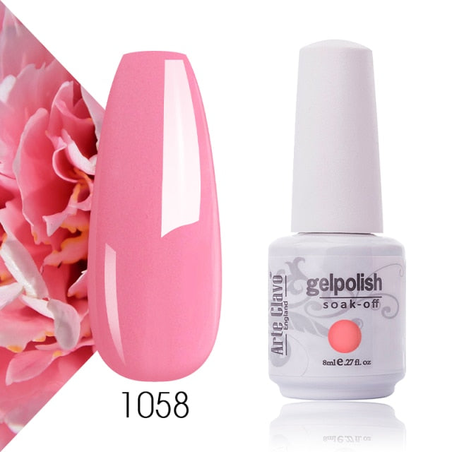 Arte Clavo Gel Nail Polish Pumpkin White Black UV LED Nail Matte Top Base Soak Off 8ml Fashion Manicure Nail Art Hybrid Acrylic