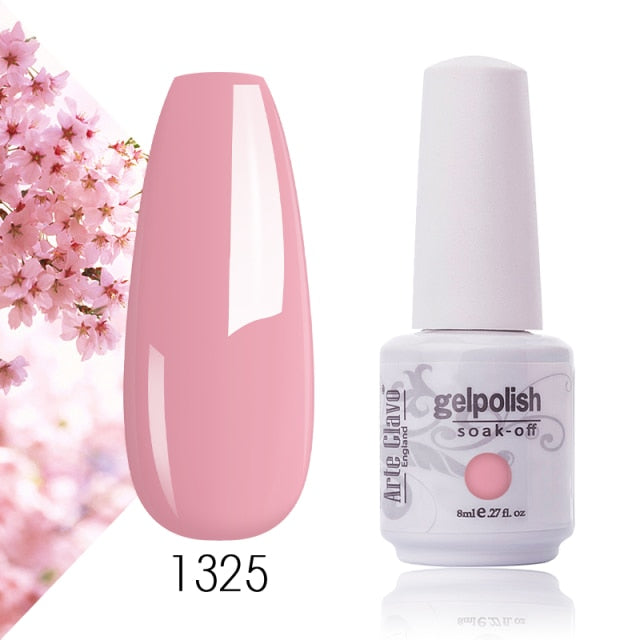 Arte Clavo Gel Nail Polish Pumpkin White Black UV LED Nail Matte Top Base Soak Off 8ml Fashion Manicure Nail Art Hybrid Acrylic