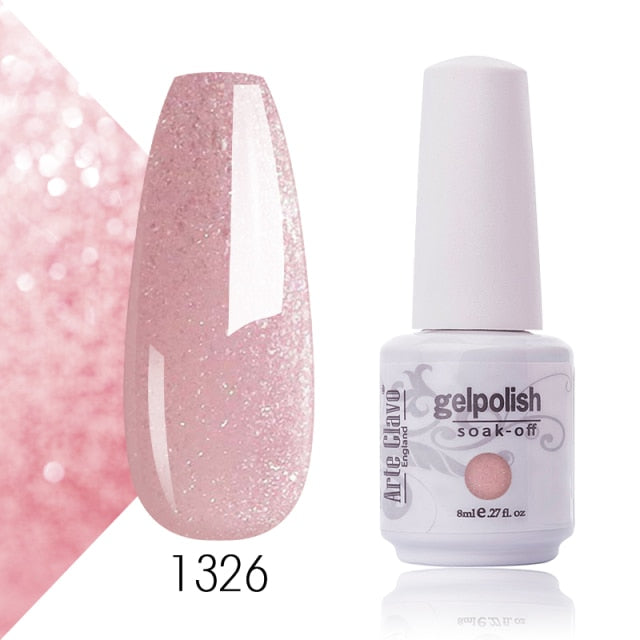 Arte Clavo Gel Nail Polish Pumpkin White Black UV LED Nail Matte Top Base Soak Off 8ml Fashion Manicure Nail Art Hybrid Acrylic