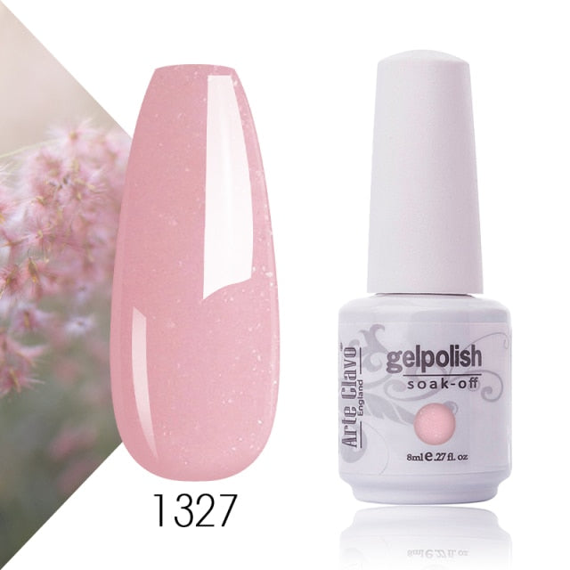 Arte Clavo Gel Nail Polish Pumpkin White Black UV LED Nail Matte Top Base Soak Off 8ml Fashion Manicure Nail Art Hybrid Acrylic