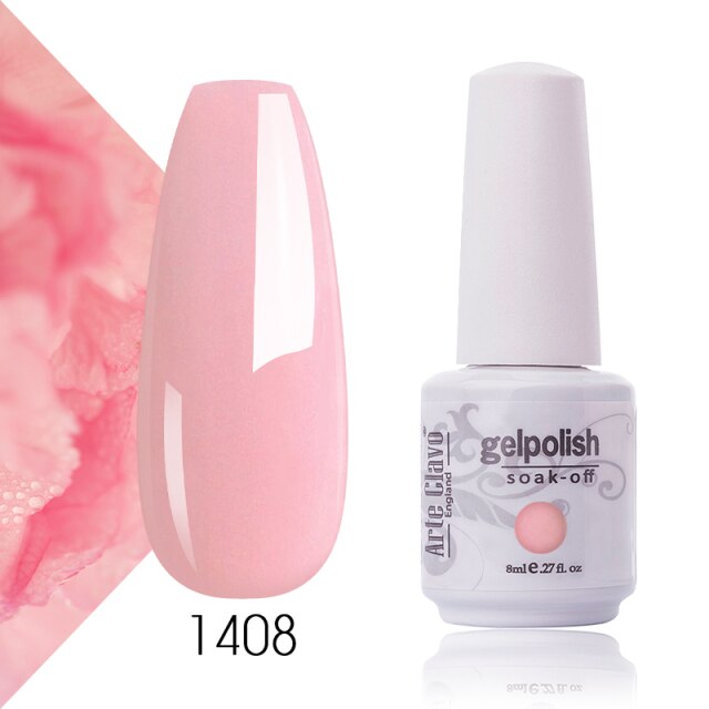 Arte Clavo Gel Nail Polish Pumpkin White Black UV LED Nail Matte Top Base Soak Off 8ml Fashion Manicure Nail Art Hybrid Acrylic