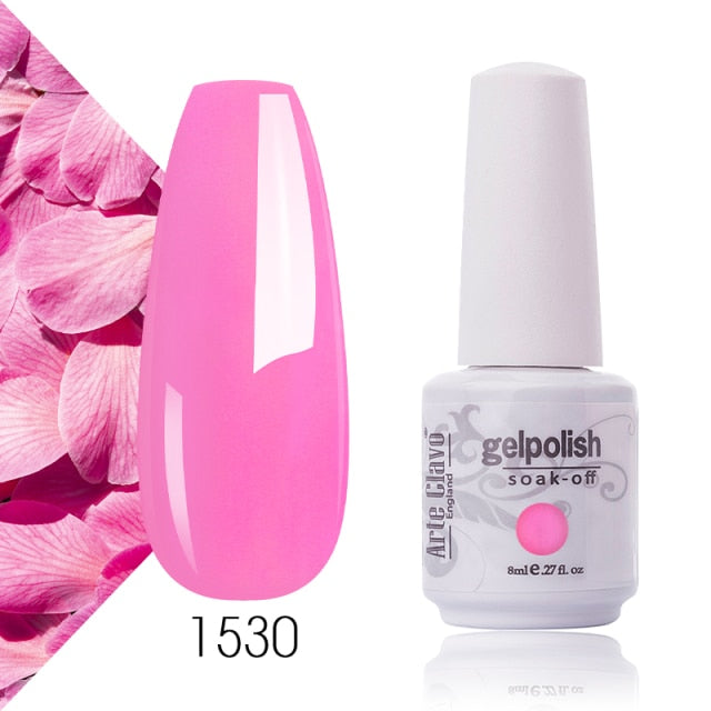 Arte Clavo Gel Nail Polish Pumpkin White Black UV LED Nail Matte Top Base Soak Off 8ml Fashion Manicure Nail Art Hybrid Acrylic