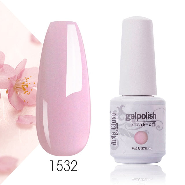 Arte Clavo Gel Nail Polish Pumpkin White Black UV LED Nail Matte Top Base Soak Off 8ml Fashion Manicure Nail Art Hybrid Acrylic