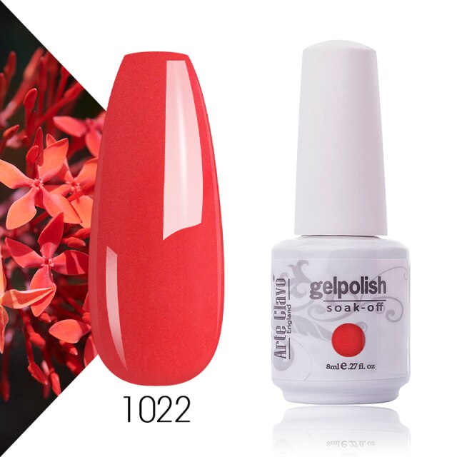 Arte Clavo Gel Nail Polish Pumpkin White Black UV LED Nail Matte Top Base Soak Off 8ml Fashion Manicure Nail Art Hybrid Acrylic