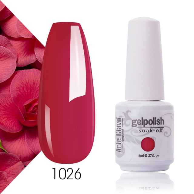 Arte Clavo Gel Nail Polish Pumpkin White Black UV LED Nail Matte Top Base Soak Off 8ml Fashion Manicure Nail Art Hybrid Acrylic