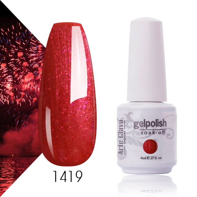 Arte Clavo Gel Nail Polish Pumpkin White Black UV LED Nail Matte Top Base Soak Off 8ml Fashion Manicure Nail Art Hybrid Acrylic