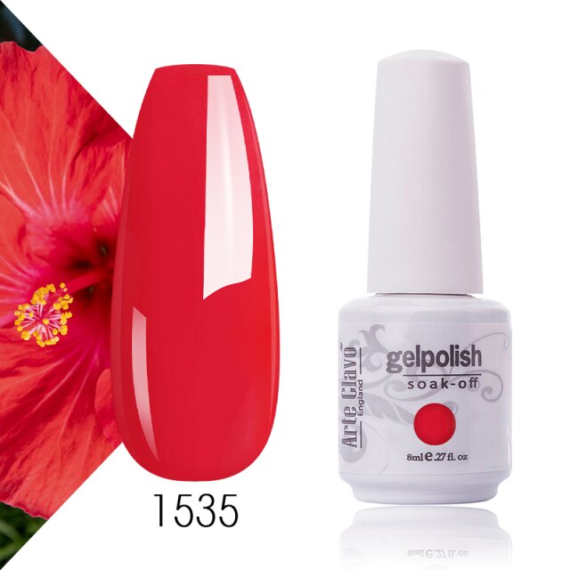 Arte Clavo Gel Nail Polish Pumpkin White Black UV LED Nail Matte Top Base Soak Off 8ml Fashion Manicure Nail Art Hybrid Acrylic