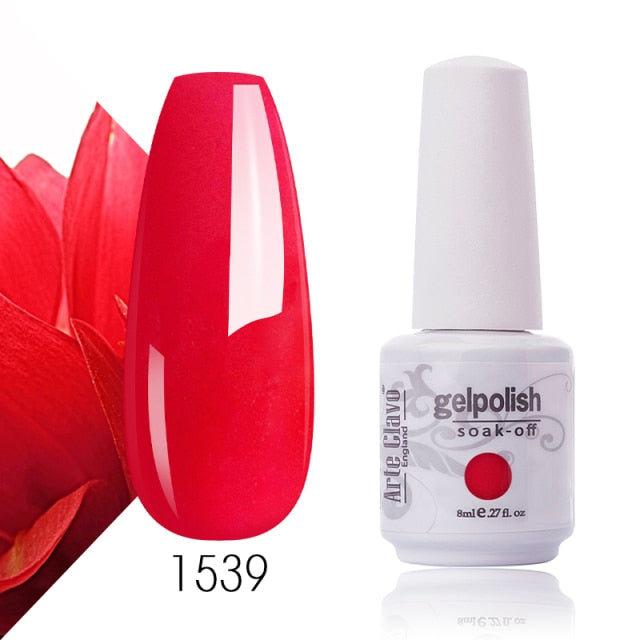 Arte Clavo Gel Nail Polish Pumpkin White Black UV LED Nail Matte Top Base Soak Off 8ml Fashion Manicure Nail Art Hybrid Acrylic