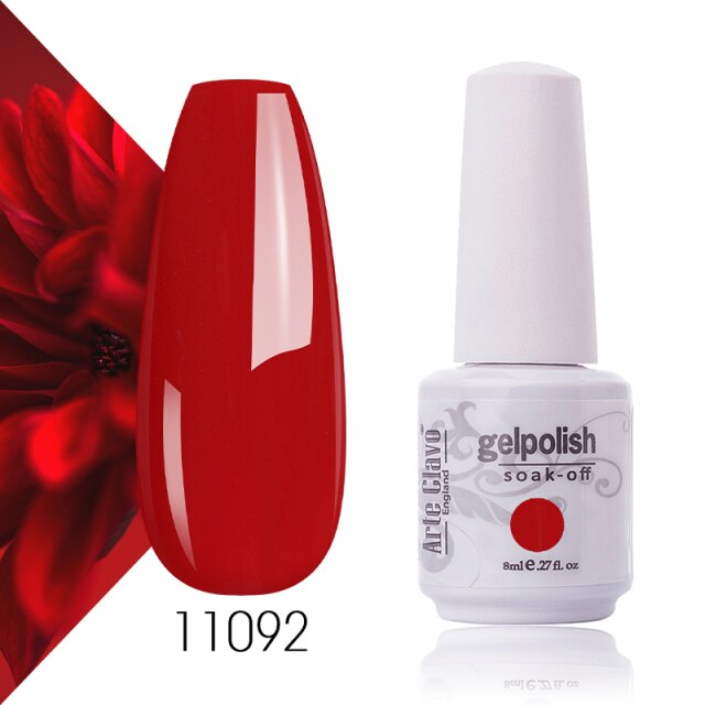 Arte Clavo Gel Nail Polish Pumpkin White Black UV LED Nail Matte Top Base Soak Off 8ml Fashion Manicure Nail Art Hybrid Acrylic