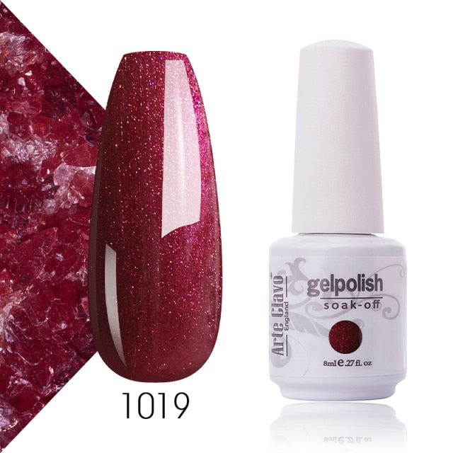 Arte Clavo Gel Nail Polish Pumpkin White Black UV LED Nail Matte Top Base Soak Off 8ml Fashion Manicure Nail Art Hybrid Acrylic