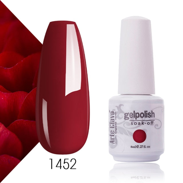 Arte Clavo Gel Nail Polish Pumpkin White Black UV LED Nail Matte Top Base Soak Off 8ml Fashion Manicure Nail Art Hybrid Acrylic