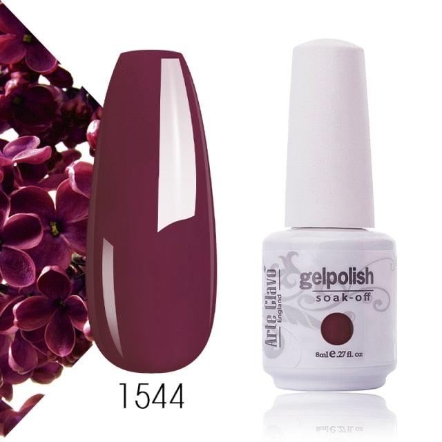 Arte Clavo Gel Nail Polish Pumpkin White Black UV LED Nail Matte Top Base Soak Off 8ml Fashion Manicure Nail Art Hybrid Acrylic