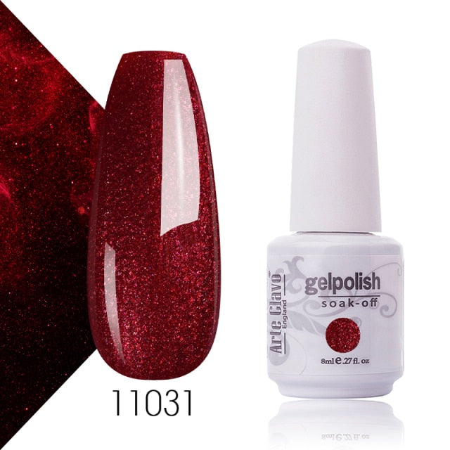 Arte Clavo Gel Nail Polish Pumpkin White Black UV LED Nail Matte Top Base Soak Off 8ml Fashion Manicure Nail Art Hybrid Acrylic