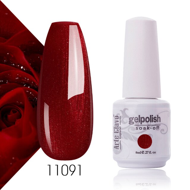 Arte Clavo Gel Nail Polish Pumpkin White Black UV LED Nail Matte Top Base Soak Off 8ml Fashion Manicure Nail Art Hybrid Acrylic