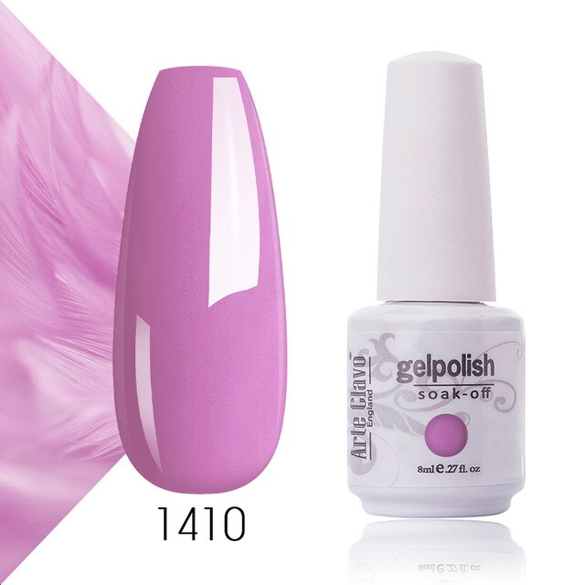 Arte Clavo Gel Nail Polish Pumpkin White Black UV LED Nail Matte Top Base Soak Off 8ml Fashion Manicure Nail Art Hybrid Acrylic