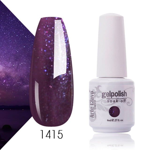 Arte Clavo Gel Nail Polish Pumpkin White Black UV LED Nail Matte Top Base Soak Off 8ml Fashion Manicure Nail Art Hybrid Acrylic