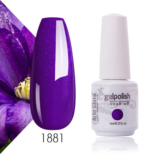 Arte Clavo Gel Nail Polish Pumpkin White Black UV LED Nail Matte Top Base Soak Off 8ml Fashion Manicure Nail Art Hybrid Acrylic