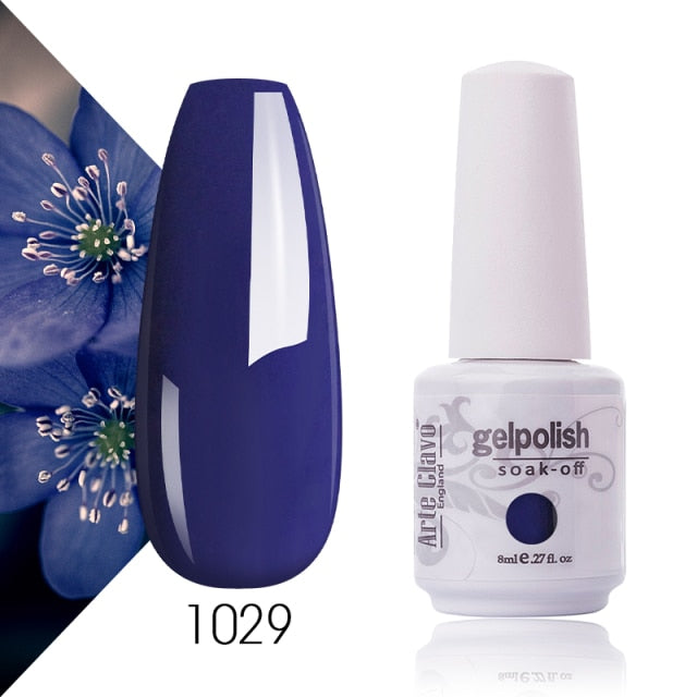 Arte Clavo Gel Nail Polish Pumpkin White Black UV LED Nail Matte Top Base Soak Off 8ml Fashion Manicure Nail Art Hybrid Acrylic