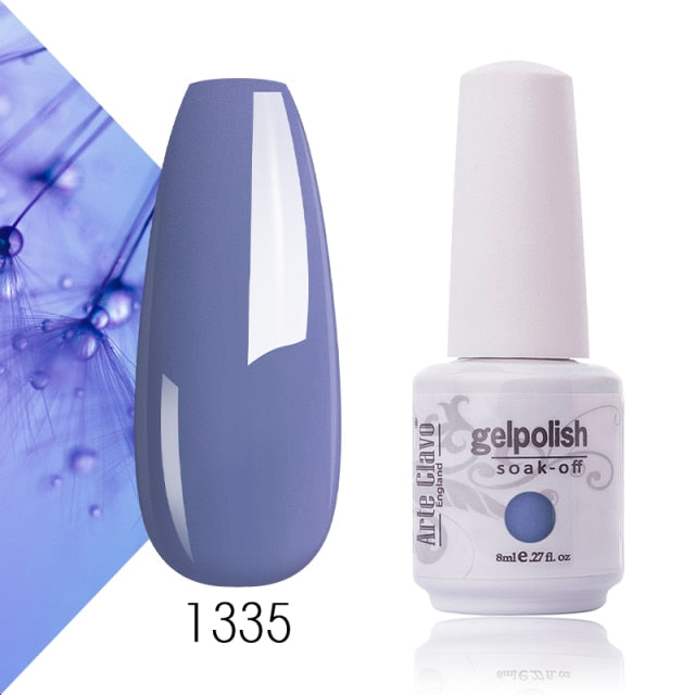 Arte Clavo Gel Nail Polish Pumpkin White Black UV LED Nail Matte Top Base Soak Off 8ml Fashion Manicure Nail Art Hybrid Acrylic