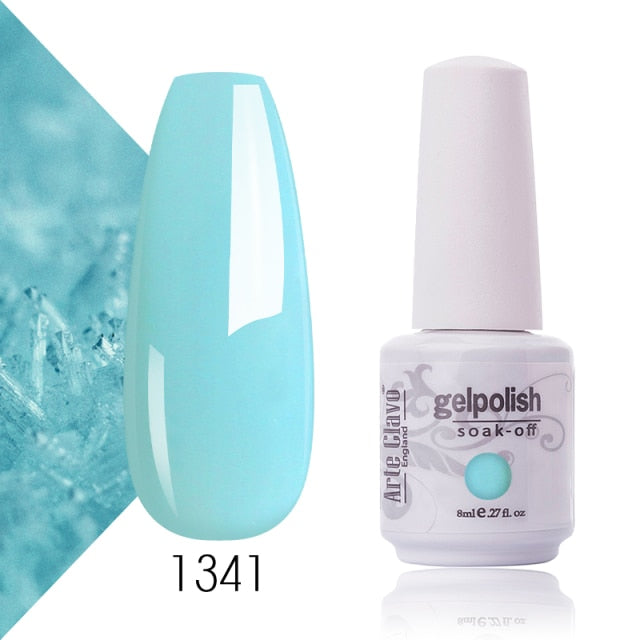 Arte Clavo Gel Nail Polish Pumpkin White Black UV LED Nail Matte Top Base Soak Off 8ml Fashion Manicure Nail Art Hybrid Acrylic