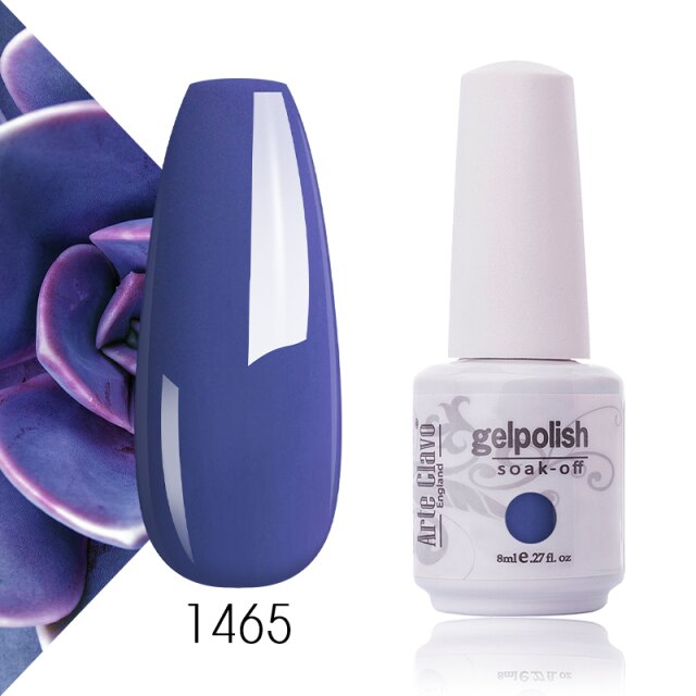 Arte Clavo Gel Nail Polish Pumpkin White Black UV LED Nail Matte Top Base Soak Off 8ml Fashion Manicure Nail Art Hybrid Acrylic