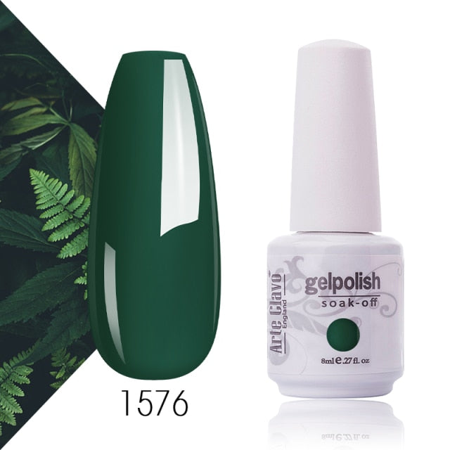 Arte Clavo Gel Nail Polish Pumpkin White Black UV LED Nail Matte Top Base Soak Off 8ml Fashion Manicure Nail Art Hybrid Acrylic