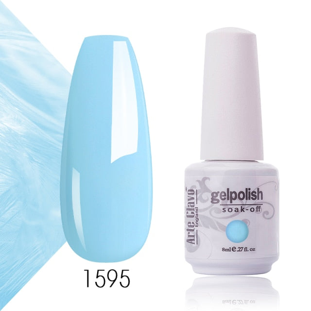 Arte Clavo Gel Nail Polish Pumpkin White Black UV LED Nail Matte Top Base Soak Off 8ml Fashion Manicure Nail Art Hybrid Acrylic