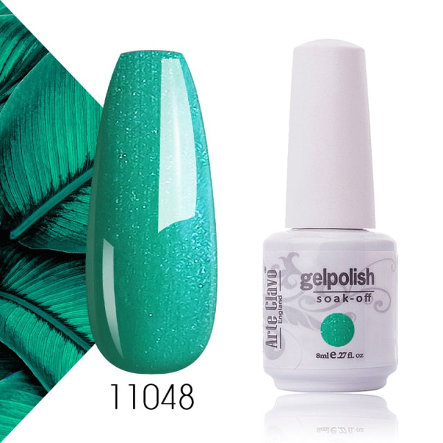 Arte Clavo Gel Nail Polish Pumpkin White Black UV LED Nail Matte Top Base Soak Off 8ml Fashion Manicure Nail Art Hybrid Acrylic