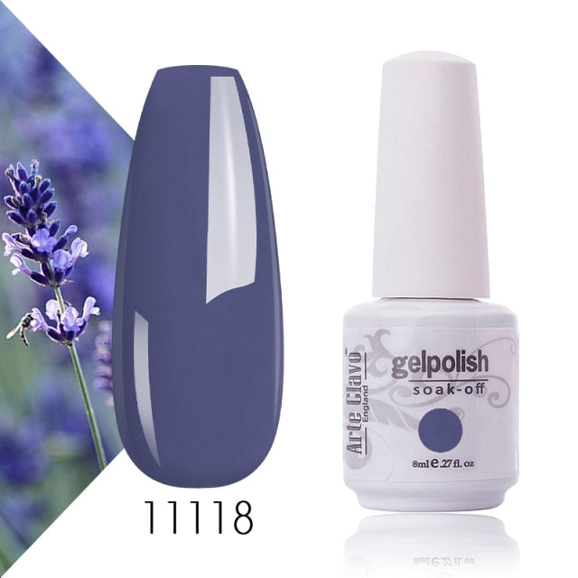 Arte Clavo Gel Nail Polish Pumpkin White Black UV LED Nail Matte Top Base Soak Off 8ml Fashion Manicure Nail Art Hybrid Acrylic