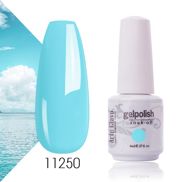 Arte Clavo Gel Nail Polish Pumpkin White Black UV LED Nail Matte Top Base Soak Off 8ml Fashion Manicure Nail Art Hybrid Acrylic