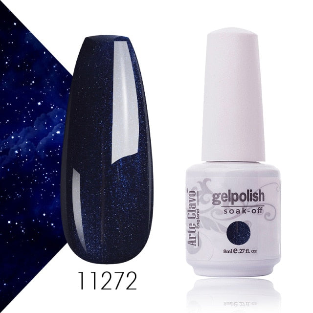 Arte Clavo Gel Nail Polish Pumpkin White Black UV LED Nail Matte Top Base Soak Off 8ml Fashion Manicure Nail Art Hybrid Acrylic