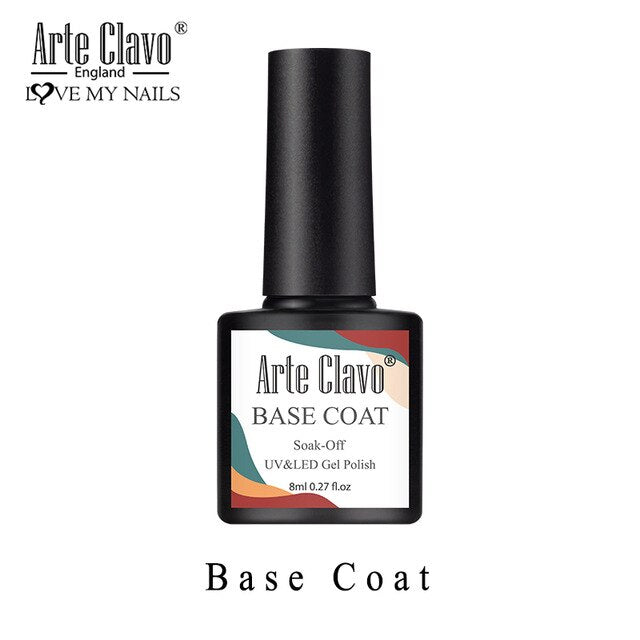 Arte Clavo Gel Nail Polish Pumpkin White Black UV LED Nail Matte Top Base Soak Off 8ml Fashion Manicure Nail Art Hybrid Acrylic