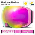 COPOZZ Magnetic Ski Goggles with Quick-Change Lens and Case Set 100% UV400 Protection Anti-fog Snowboard Goggles for Men & Women