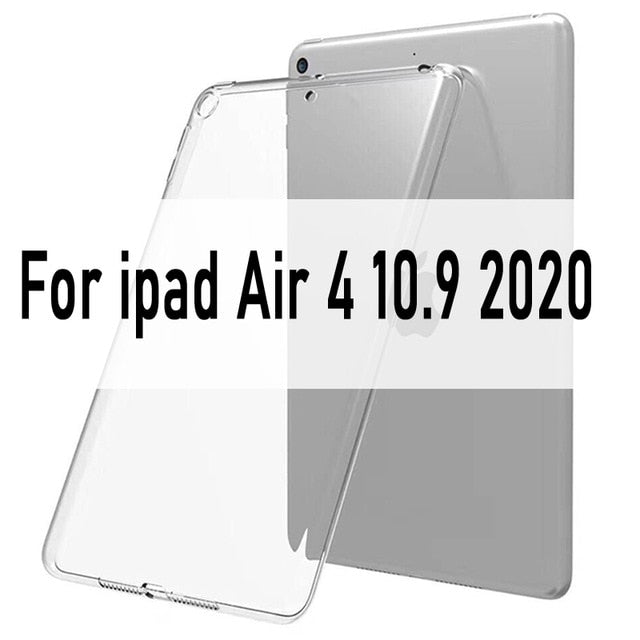 Case For iPad 10.2 2019 MiNi 2 3 4 5 TPU Transparent Silicone Shockproof Cover For New iPad 2017 2018 Pro 10.5 Air 1 2 Back Case