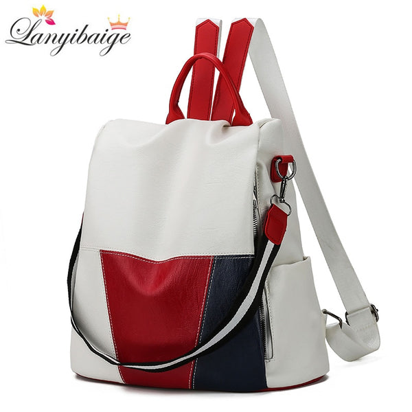 2020 New High Quality Leather Women Backpack Anti-Theft Travel Backpack Large Capacity School Bags for Teenage Girls Mochila