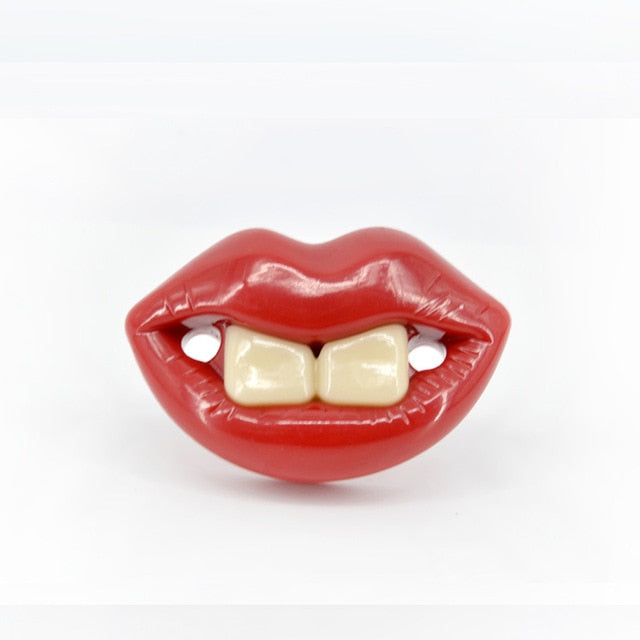 Top Silicone Funny Nipple Dummy Baby Pacifiers Soother Joke Prank Toddler Pacy Orthodontic Nipples Teether Beard Kiss Pacifier