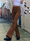 Women's jeans woman high waist brown Pants Jeans Women's pants Jean women clothing undefined streetwear Woman trousers e girl
