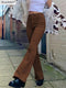 Women's jeans woman high waist brown Pants Jeans Women's pants Jean women clothing undefined streetwear Woman trousers e girl