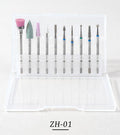 10 Pcs Diamond Milling Cutters For Manicure Carbide Nail Drill Bits Kits Equipment Tools