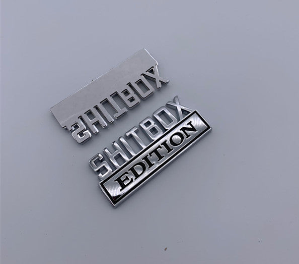 1X 3D ABS Emblem SHITBOX EDITION Badge Car Tail Side Sticker Accessories