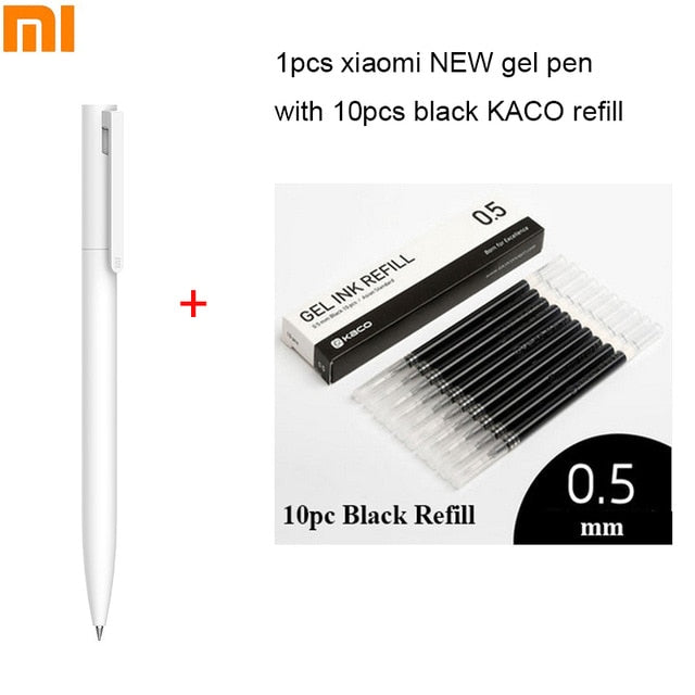Original Xiaomi Mijia Gel Pen MI Pen 9.5mm Signing Pen PREMEC Smooth Switzerland Refill MiKuni Japan Ink (Black/Blue) Best Gift