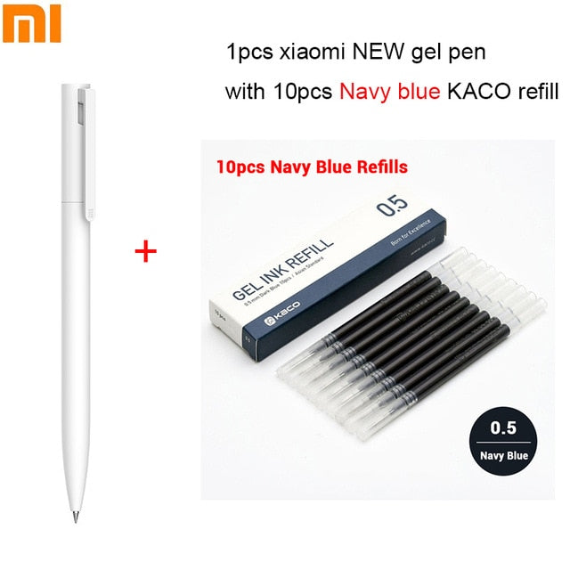 Original Xiaomi Mijia Gel Pen MI Pen 9.5mm Signing Pen PREMEC Smooth Switzerland Refill MiKuni Japan Ink (Black/Blue) Best Gift