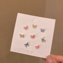 Fashion Fairy Stereo Butterfly Earrings Set Combination Small Simple Niche Design Online Celebrity Hypoallergenic Earrings