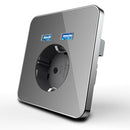 JIUBEI Wall Socket eu standard power outlet with dual home usb plug charger power socket with usb universal socket