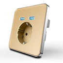 JIUBEI Wall Socket eu standard power outlet with dual home usb plug charger power socket with usb universal socket